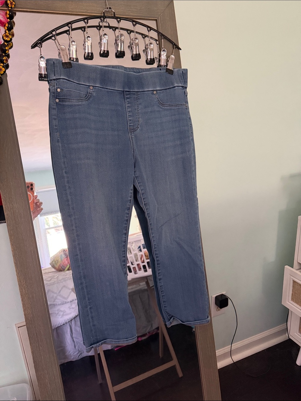 Liverpool Jeans Company Mid Blue Cropped Pull-On Jeans